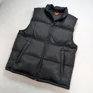 Air Jordan Men’s Puffer Vest Large Goose Down Black Zip Up Athletic